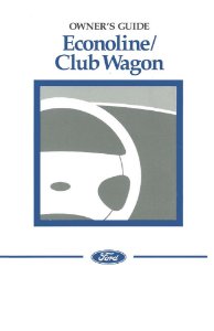 1997 Ford Econoline Club Wagon Owner's Manual