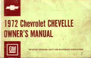 1972 Chevrolet Chevelle Owner's Manual