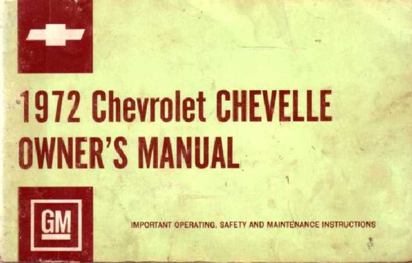 1972 Chevrolet Chevelle Owner's Manual