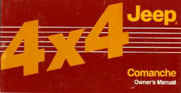 1988 Jeep Comanche Owner's Manual