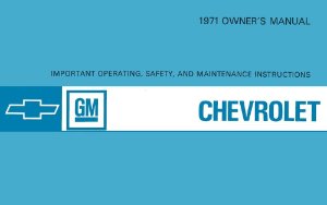 1971 Chevrolet Belaire, Caprice, Impala Owner's Manual