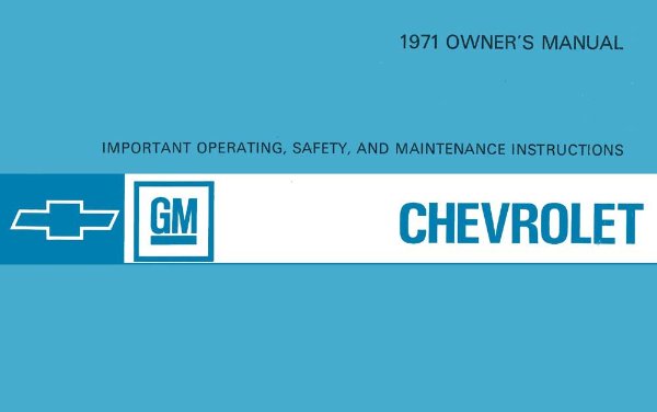 1971 Chevrolet Belaire, Caprice, Impala Owner's Manual