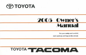 2005 Toyota Tacoma Owner's Manual