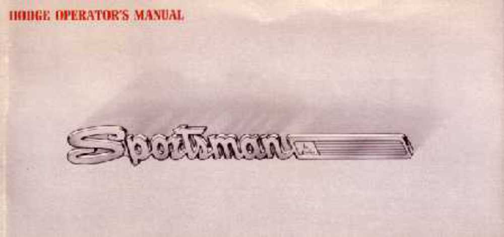 1970 Dodge Van Owners Manual User Guide Operator Book