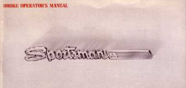 1970 Dodge Van Owner's Manual