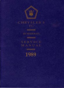 1989 Chrysler Maserati Factory Shop Service Manual