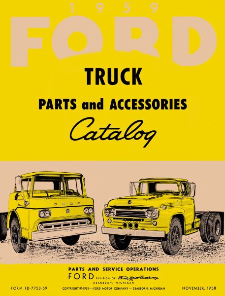 1959 Ford Truck All Models Parts Book
