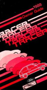 1988 Mercury Tracer Owner's Manual