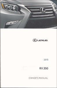 2015 Lexus RX 350 Owner's Manual