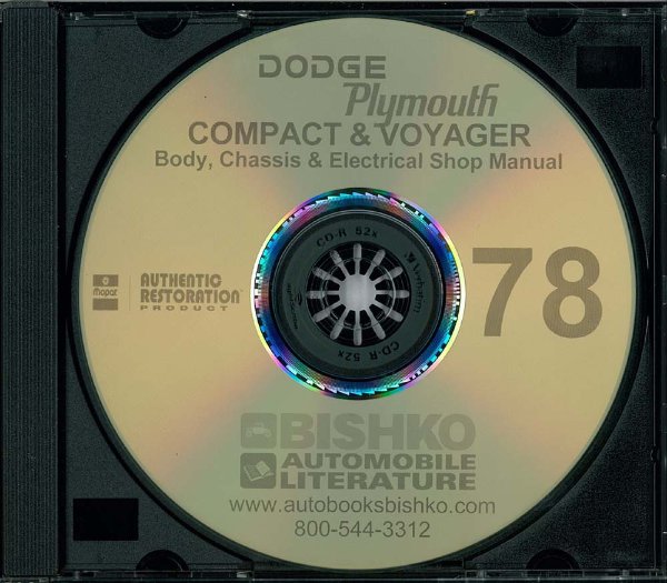 1978 Dodge Compact Van, Voyager Factory Shop Service Manual