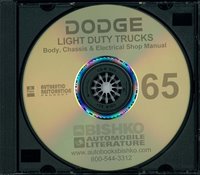 1965 DODGE D/W 100-700 LIGHT DUTY TRUCK Body, Chassis & Electrical Service Manual sample image