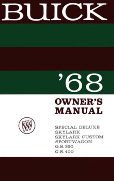 1968 Buick Gran Sport, Skylark, Special Owner's Manual
