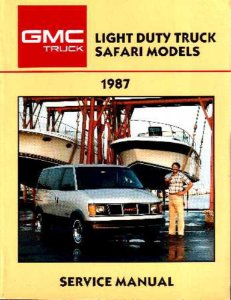 1987 GMC Safari Van Shop Service Repair Manual