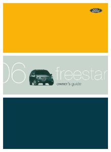 2006 Ford Freestar Van Owner's Manual