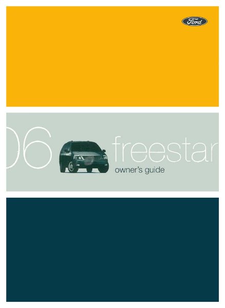 2006 Ford Freestar Van Owner's Manual