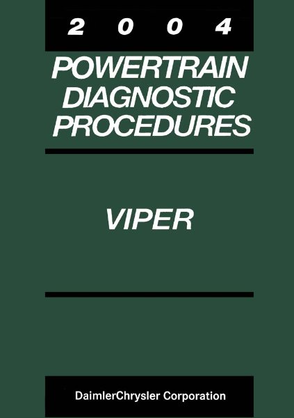 2004 Dodge Viper - Body Diagnostic Procedures ONLY Factory Shop Service Manual