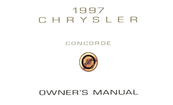 1997 Chrysler Concorde Owner's Manual