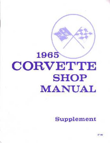 1965 Chevrolet Corvette Factory Shop Service Manual