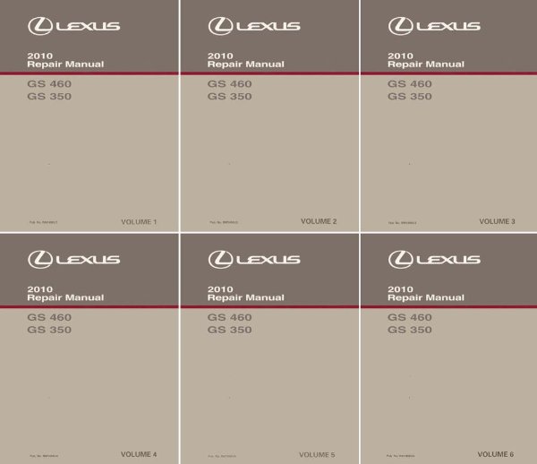 2010 Lexus GS 460, 350 Factory Shop Service Manual