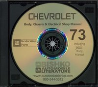 1973 CHEVROLET Body, Chassis & Electrical Service Manual sample image
