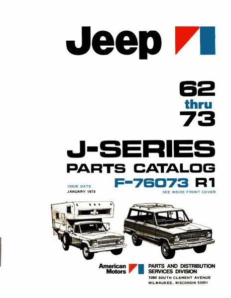1962–1973 Jeep J Series Parts Book