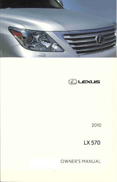 2010 Lexus LX 570 Owner's Manual