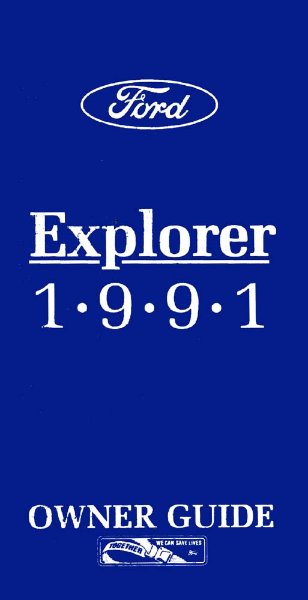 1991 Ford Explorer Owner's Manual