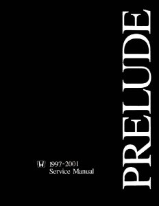 1997–2001 Honda Prelude Factory Shop Service Manual