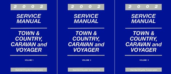 2002 Chrysler Town & Country, Caravan, Voyager Factory Shop Service Manual
