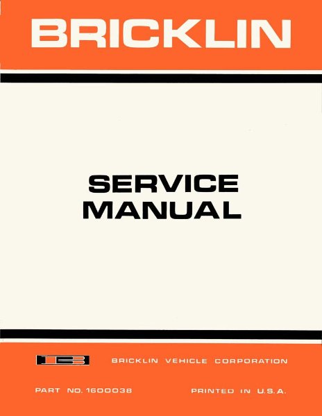 1974 Bricklin SV-1 Factory Shop Service Manual