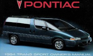 1994 Pontiac Van Trans Sport Owner's Manual