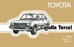 1980 Toyota Corolla Tercel Owner's Manual