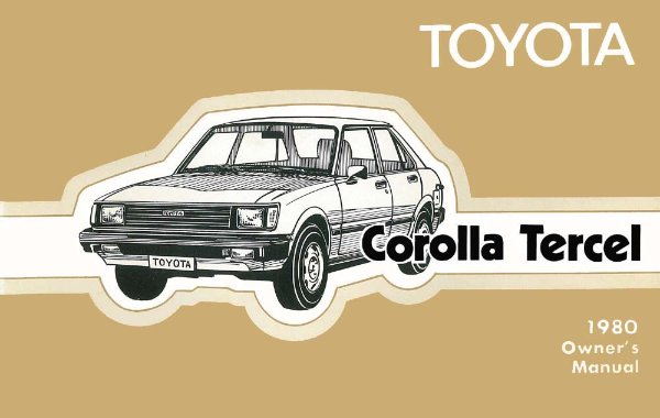 1980 Toyota Corolla Tercel Owner's Manual