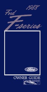 1988 Ford F-100, F-250, F-350 Truck Owner's Manual