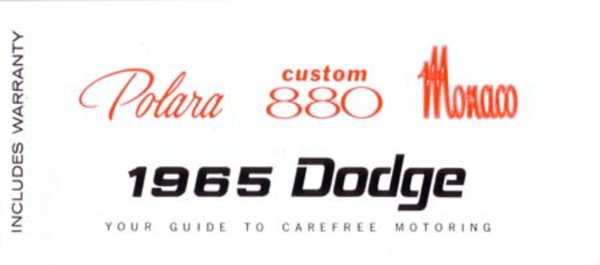 1965 Dodge 880, Monaco, Polara Owner's Manual