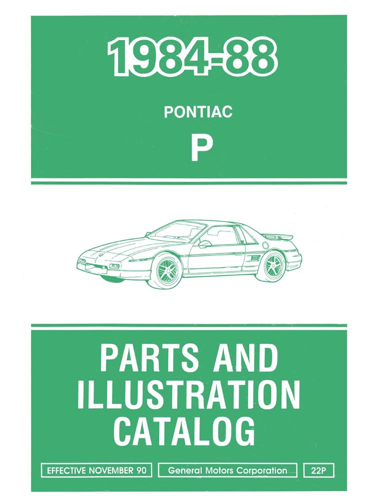 1984 1985 1986 1987 1988 Pontiac Fiero Parts Numbers Book List Guide Interchange