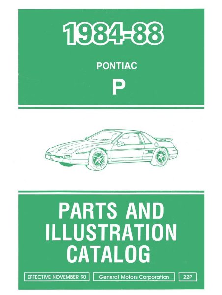 1984–1988 Pontiac Fiero Parts Book