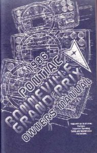 1986 Pontiac Bonneville, Grand Prix Owner's Manual