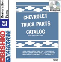 1938 1948 1958 1969 Chevrolet 10-60 Series Truck Part Numbers Book PDF List sample image