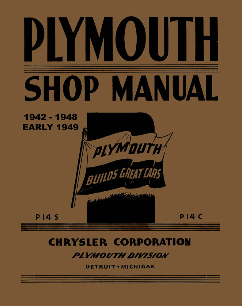 1942 1946 1947 1948 1949 Plymouth Shop Service Repair Manual Book Engine