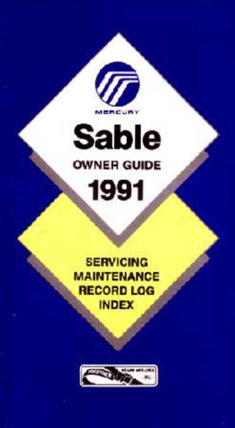 1991 Mercury Sable Owner's Manual