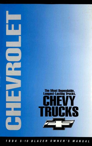 1994 Chevrolet S-10 Blazer Owner's Manual