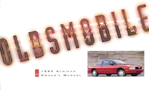 1994 Oldsmobile Achieva Owner's Manual