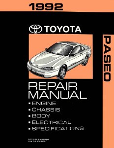 1992 Toyota Paseo Shop Service Repair Manual