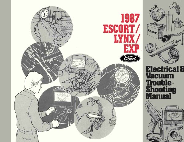 1987 Ford Escort, EXP, Lynx Wiring Diagrams Manual
