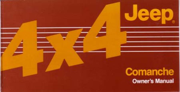 1986 Jeep Comanche Owner's Manual
