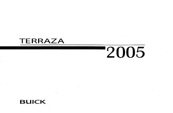 2005 Buick Terraza Owner's Manual