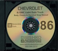 1986 CHEVROLET & GMC Light Duty Truck Body, Chassis & Electrical Service Manual sample image