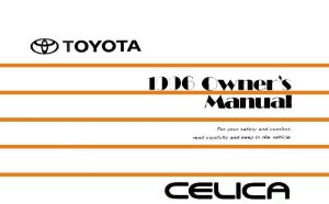 1996 Toyota Celica Owner's Manual
