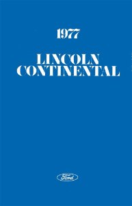 1977 Lincoln Continental Owner's Manual